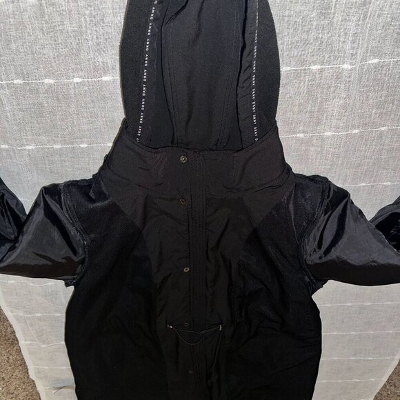 DKNY Women's Hooded Zip-Front Long Anorak Coat 1XL Front Button Close Pockets - Picture 6 of 9